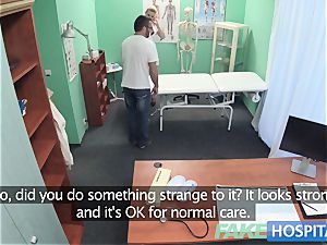 fake health center Hired handyman ejaculates all over nurses bum