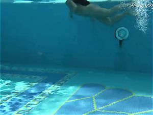Jessica Lincoln diminutive tattooed Russian teenager in the pool