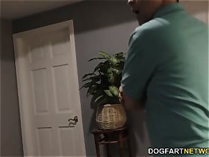 cheating step-brother and daddy witness Lana Rhoades takes big black cock